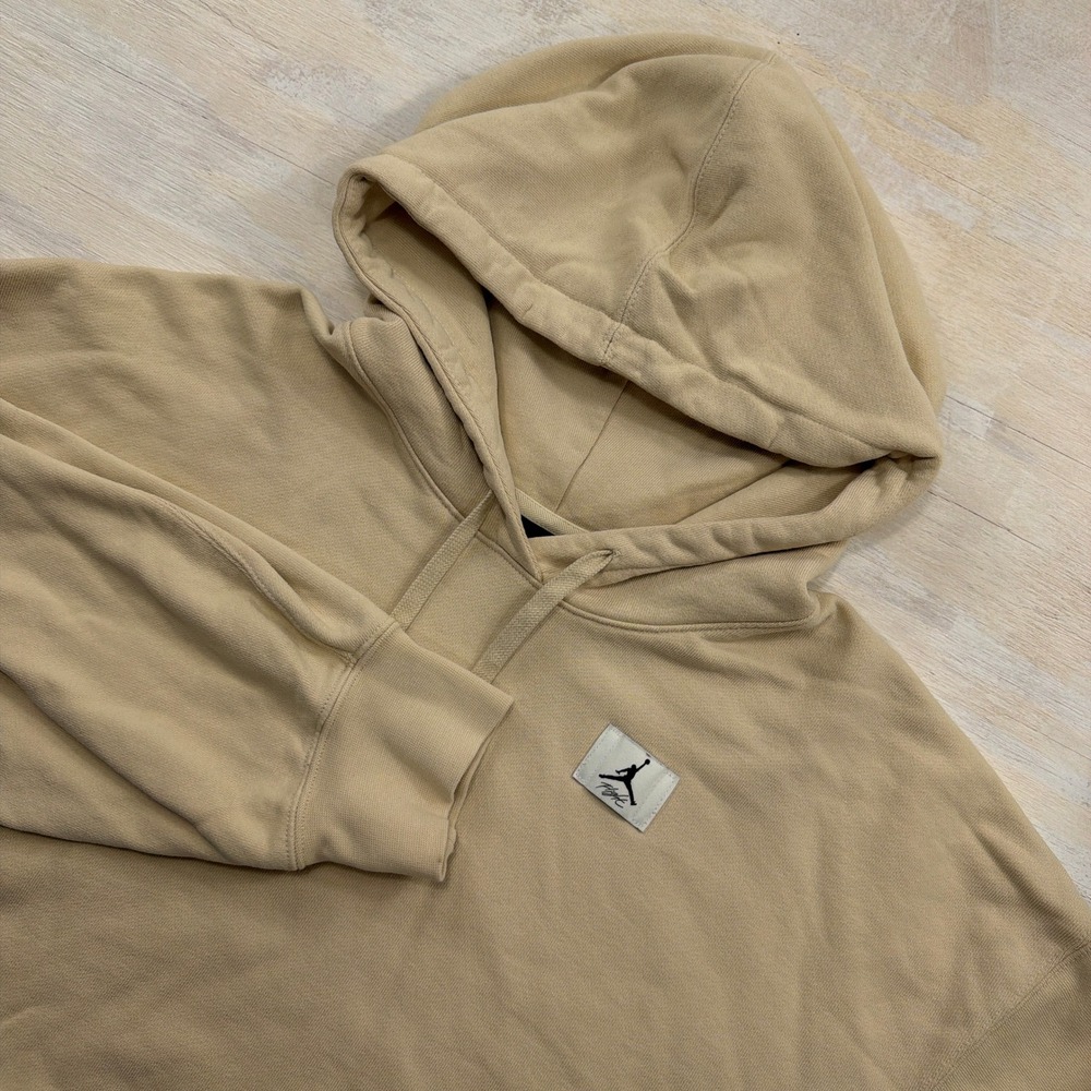 Jordan Hoodie Essentials Flight Oversized Heavyweight Tan DQ4603-234 Mens Large